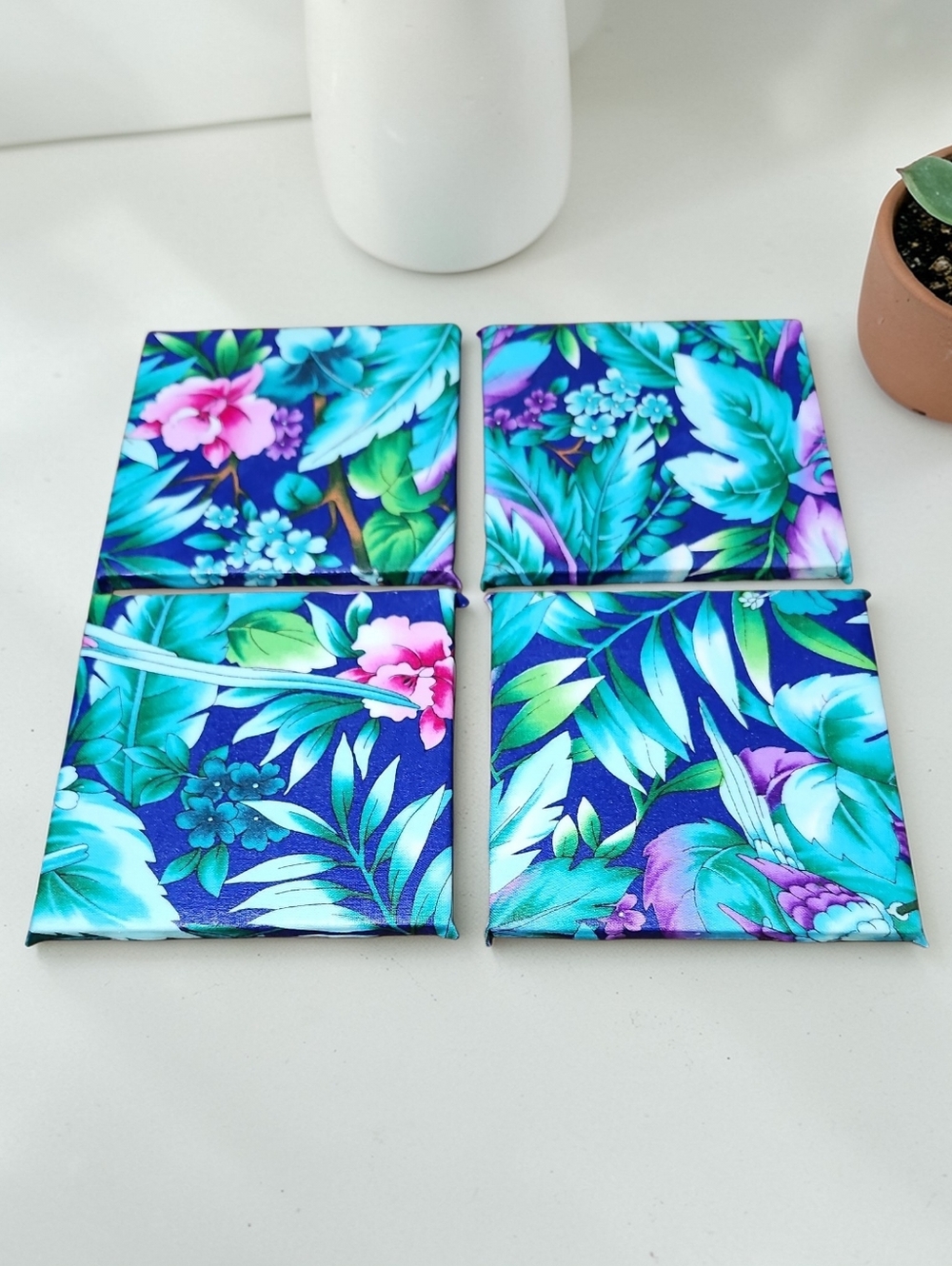 Floral Coaster Set - Picture 2 of 2